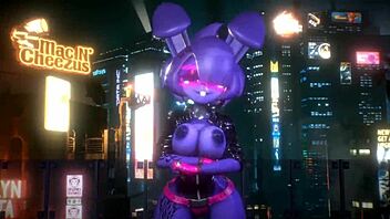 Bonnie Dances Intensely in FNF Bonfie Kpop-Queencard Furry Hentai