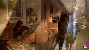 Brunette maid in stockings threesomes with boss and friend, big cock cumshot 😏