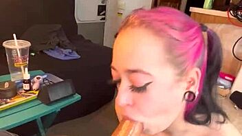 omg, beautiful gal takes on huge hard cock... so hot