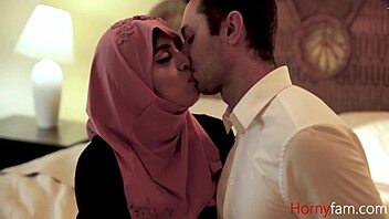 Ella Knox as Stepdaughter in Hijab Rides a White Cock