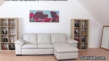 Watch Sonia, The Unfaithful British Mature Lady, Pop Out Her Juicy Big Tits!