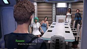 Big tits and curvy body in a sci-fi hentai video
