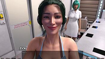 Big tits and curvy body in a sci-fi hentai video