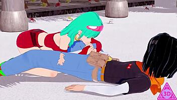 Is Bra from Dragon Ball getting blown and fucked in this uncensored Koikatsu scene?