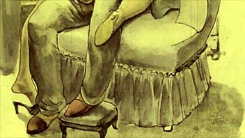 vintage erotic illustration cartoon retro antique anime hentai