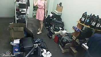 Slutty Blonde Masturbates Publicly Next To Stranger!