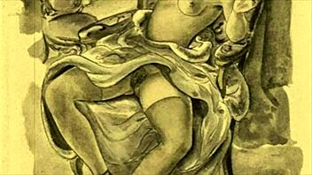 vintage erotic illustration cartoon retro antique anime hentai