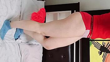 A cute amateur lesbian masturbates solo while her teacher records and sells the video