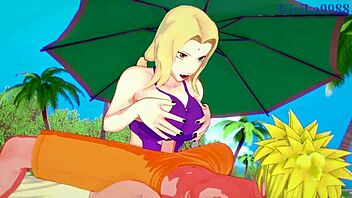 Watch Tsunade and Naruto have intense sex in this hentai