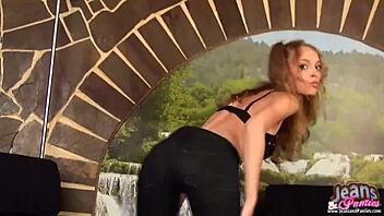 Look at Sabine's big tits and ass in those tight jeans!