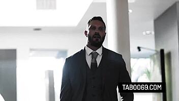 I'm the blonde milf Ella Reese cheating with the investigator while my clueless husband watches our threesome.