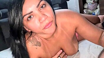 sweaty little pussy cums inside at the gym