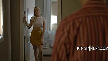 Blonde sister-in-law with big natural tits betrays her husband