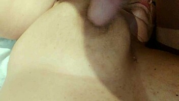 A big-chested brunette gets her pussy licked by an amateur with a tongue job