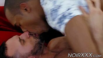 black guy shoves huge cock into lazy lover