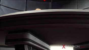 3D Hentai of Monster Cock Dickgirl Fucking Ebony in Lab