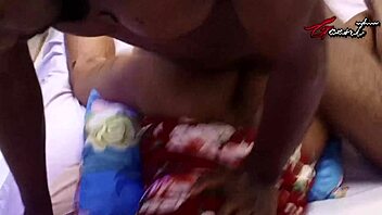 Black cock missionary position gives a happy ending