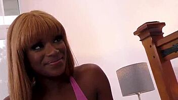 Black hotties engage in a threeway with facials and cumshots