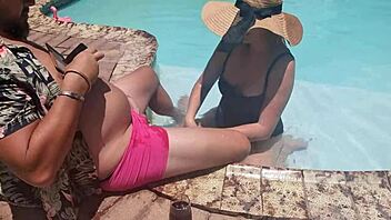 Random Guy Vacation Pool Blowjob Cum Covered