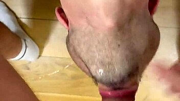 Gay man gets blown and fucked by hung top