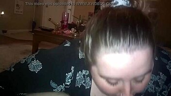 Bowbaby sucks that fat cock like a slut