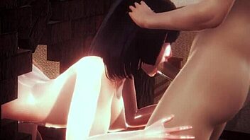 Naruto Hentai 3D: Hinata In Threesome Blowjob And Wall Fuck