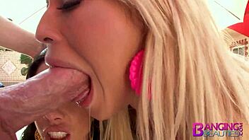 Banging big tit anal slut in threesome with bridgette b