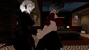 this fake police officer gets her dick sucked by a femboy in the office at work.