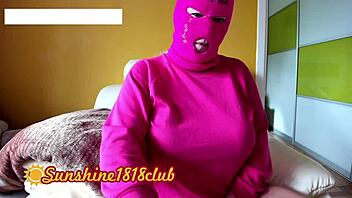 big boobs girl in ski mask does live webcam recording on october 20th