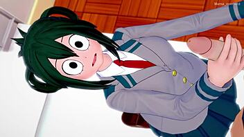 Froppy In School Uniform Gets Intense Handjob In Infirmary Parody