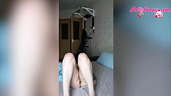 Redhead teen plays with tight pussy and butt plug!