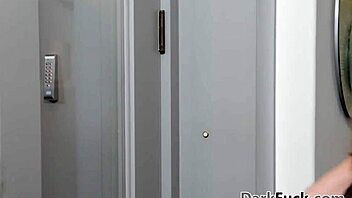 Julia Ann passionately sucking and riding black monster cock in lingerie