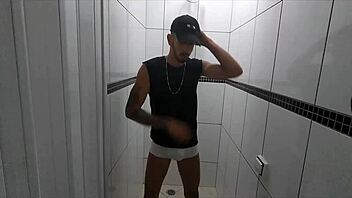 Gabriel Victor experiences intense outdoor orgasm with bareback passion.