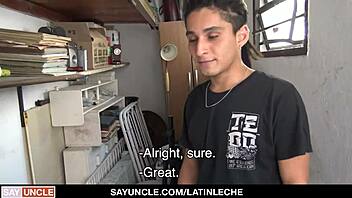 Gay Latinos sucking and fucking for extra cash