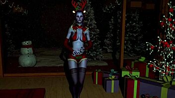 Beautiful widow assassin dances to Christmas song