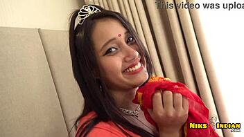 milf in saree strips for hardcore anal pounding