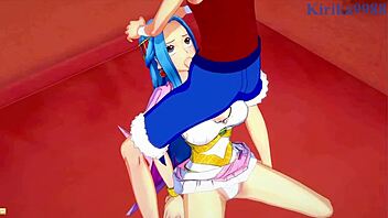 Nami and Nefertari Vivi fuck Monkey D Luffy in intense One Piece hentai creampie