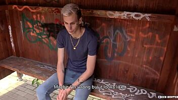 david gets paid for first gay anal and blowjob in czech hunter
