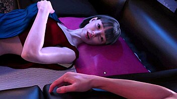 Beautiful Asian girl gets fucked hard on her aunt’s desk