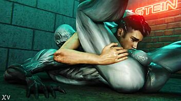 dante x walrider in gay hentai cartoon sex scene?