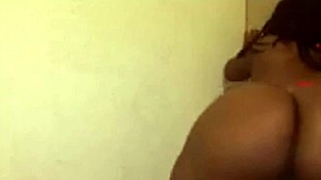 Black beauty gets her ass spanked and fucked on camera