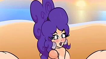 peachypop34 riding dick at sunset beach