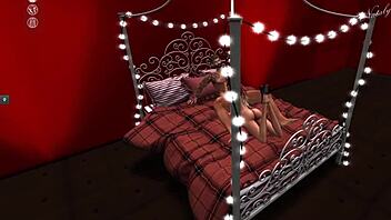 Alain Carnell and Nataly relaxing in Nataly's bed