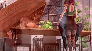 In Santa County, part 14 unfolds with rough lesbian action in stockings.