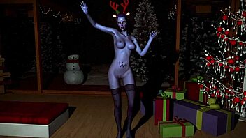 sexy widowmaker assassin dances with big ass on christmas