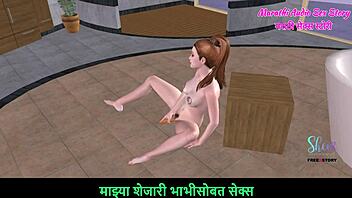 An Animated 3D Story of a Teen Girl Masturbating