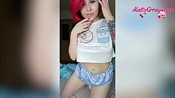 Redhead teen plays with tight pussy and butt plug!