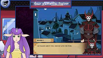 Feeling Intense Pleasure As The Muscular Guard Gives A Blowjob In Avatar Hentai Scene