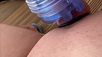 fleshlight toy used indoors and outdoors in public setting.