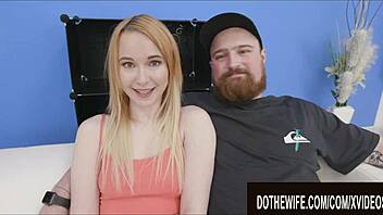 Sweetie Plum gets bred by big black cock while her cuckold watches! 😏